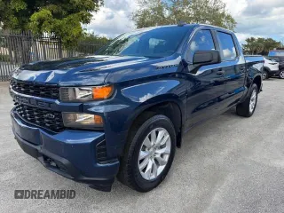 2022 Chevrolet Silverado 1500 Custom with VIN 1GCPWBEK5NZ227707, listed as a Copart auction lot 47177345 with 77,077 mi miles and Non Repairable. Bid and sale history available at DreamBid. Image 1.