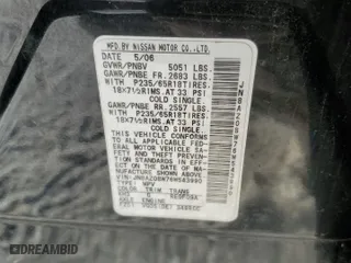 2006 Nissan Murano S with VIN JN8AZ08W76W543990, listed as a Copart auction lot 86319594 with 177,164 mi miles and Salvage Title. Bid and sale history available at carsss.com. Image 13.