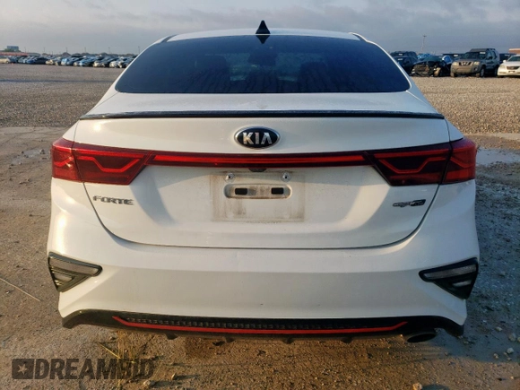 2020 Kia Forte GT-Line with VIN 3KPF34AD3LE238138, listed as a Copart auction lot 54013735 with 100,396 mi miles and Salvage Title. Bid and sale history available at DreamBid. Image 6.