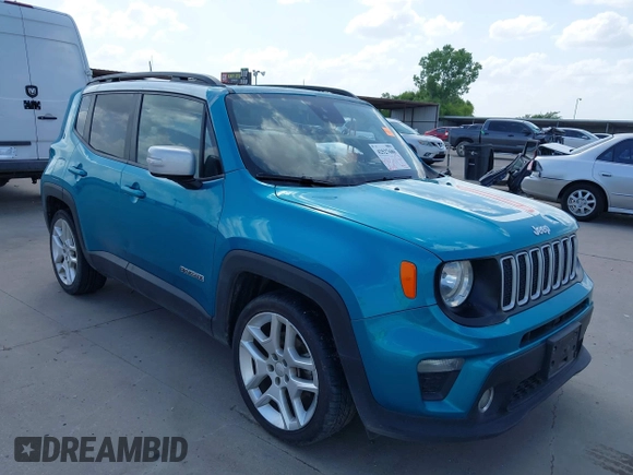 2021 Jeep Renegade Latitude with VIN ZACNJCBB8MPM51418, listed as a IAAI auction lot 42527686 with 64,459 mi miles and . Bid and sale history available at DreamBid. Image 1.