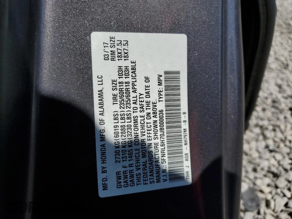 2018 Honda Odyssey EX-L z VIN 5FNRL6H70JB000036, wystawiony jako Copart lot #50455365 z przebiegiem 141 010 mil mil oraz Szkoda całkowita • Salvage title. Historia ofert i sprzedaży dostępna na DreamBid. Obrazek 13.