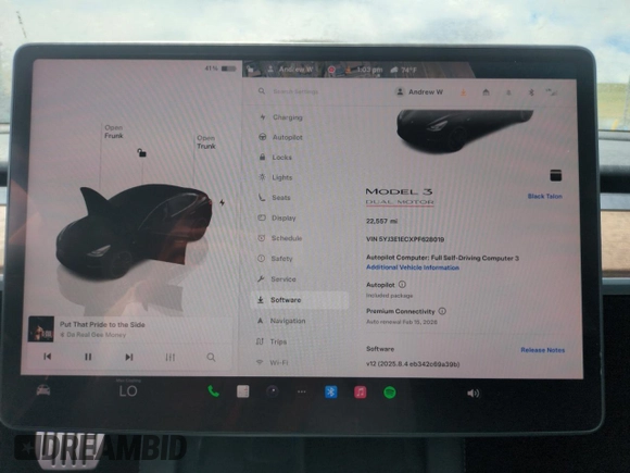 2023 Tesla Model 3 Performance z VIN 5YJ3E1ECXPF628019, wystawiony jako Copart lot #53554215 z przebiegiem 22 557 mil mil oraz Szkoda całkowita • Salvage title. Historia ofert i sprzedaży dostępna na DreamBid. Obrazek 9.