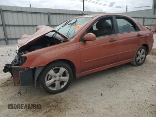 2008 Kia Spectra SX with VIN KNAFE121885021116, listed as a Copart auction lot 51137775 with 228,853 mi miles and Salvage Title. Bid and sale history available at carsss.com. Image 1.