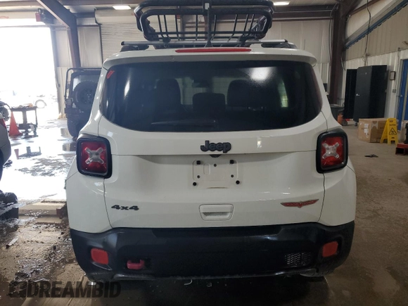 2018 Jeep Renegade Trailhawk with VIN ZACCJBCB0JPJ09456, listed as a Copart auction lot 62458045 with 56,003 mi miles and Salvage title. Bid and sale history available at DreamBid. Image 6.