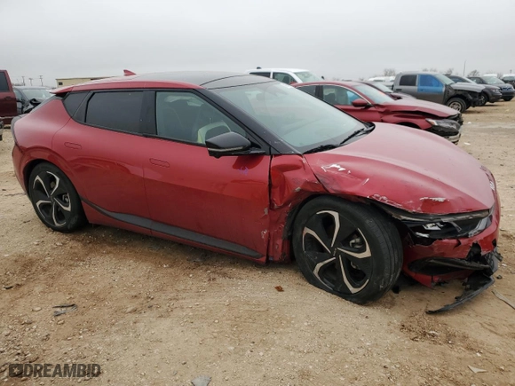 2022 Kia EV6 GT-Line with VIN KNDC4DLC5N5031009, listed as a Copart auction lot 42906435 with 27,280 mi miles and Salvage Title. Bid and sale history available at carsss.com. Image 4.