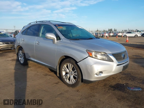 2010 Lexus RX 450h with VIN JTJBC1BA7A2027968, listed as a IAAI auction lot 41691721 with 170,813 mi miles and . Bid and sale history available at DreamBid. Image 1.