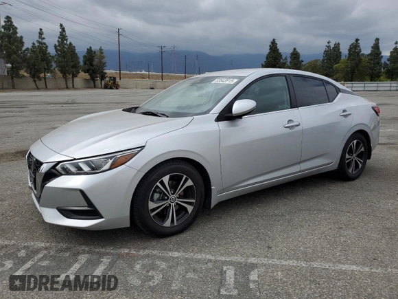 2020 Nissan Sentra SV z VIN 3N1AB8CV4LY222526, wystawiony jako Copart lot #53543915 z przebiegiem 54 974 mil mil oraz Szkoda całkowita • Salvage title. Historia ofert i sprzedaży dostępna na DreamBid. Obrazek 1.