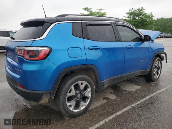 2019 Jeep Compass Limited z VIN 3C4NJDCB8KT666357, wystawiony jako Copart lot #55207635 z przebiegiem Nie podano mil oraz Szkoda całkowita • Salvage title. Historia ofert i sprzedaży dostępna na DreamBid. Obrazek 3.