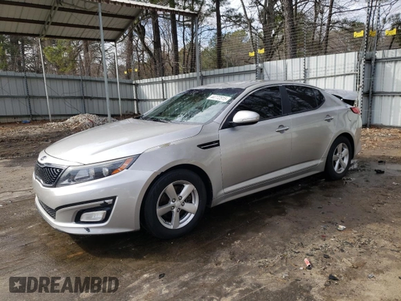 2015 Kia Optima LX with VIN 5XXGM4A79FG477622, listed as a Copart auction lot 44772515 with 201,923 mi miles and Salvage Title. Bid and sale history available at DreamBid. Image 1.