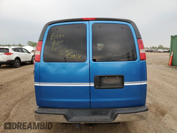 2016 Chevrolet Express Passenger LT with VIN 1GAZGPFG5G1170724, listed as a Copart auction lot 58849765 with Not provided miles and Salvage title. Bid and sale history available at DreamBid. Image 6.