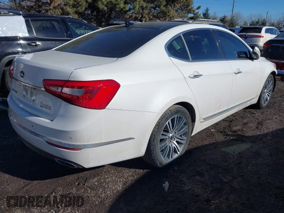 2016 Kia Cadenza Premium with VIN KNALN4D7XG5211147, listed as a IAAI auction lot 41452434 with 108,443 mi miles and . Bid and sale history available at DreamBid. Image 4.