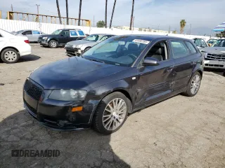 2007 Audi A3 with VIN WAUHF78P17A044232, listed as a Copart auction lot 45586785 with 181,547 mi miles and Salvage title. Bid and sale history available at DreamBid. Image 1.