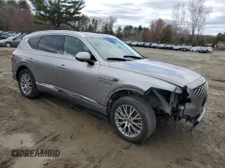 2024 Genesis GV80 with VIN KMUHBDSB5RU167055, listed as a Copart auction lot 52573955 with Not Provided miles and Salvage Title. Bid and sale history available at DreamBid. Image 4.