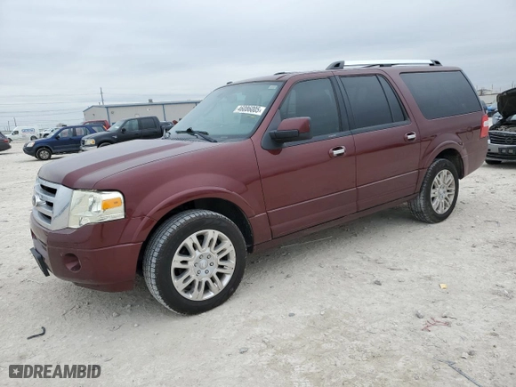 2013 Ford Expedition EL Limited with VIN 1FMJK1K51DEF11640, listed as a Copart auction lot 46086005 with 265,981 mi miles and Clean Title. Bid and sale history available at carsss.com. Image 1.
