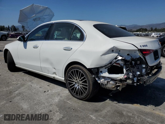 2024 Mercedes-Benz C 300 with VIN W1KAF4GB4RR236568, listed as a Copart auction lot 57689045 with 4,008 mi miles and Salvage title. Bid and sale history available at DreamBid. Image 2.