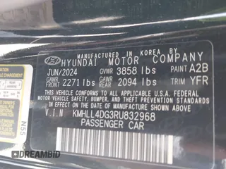 2024 Hyundai Elantra SE with VIN KMHLL4DG3RU832968, listed as a IAAI auction lot 42005178 with 19,175 mi miles and . Bid and sale history available at DreamBid. Image 9.