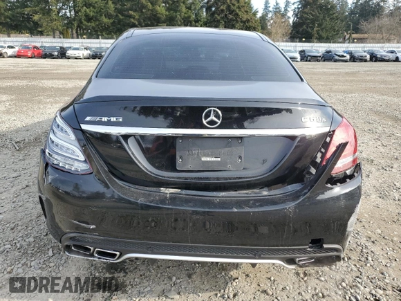 2016 Mercedes-Benz C 63 S AMG with VIN 55SWF8HB4GU109133, listed as a Copart auction lot 43380055 with 70,940 mi miles and Salvage title. Bid and sale history available at DreamBid. Image 6.