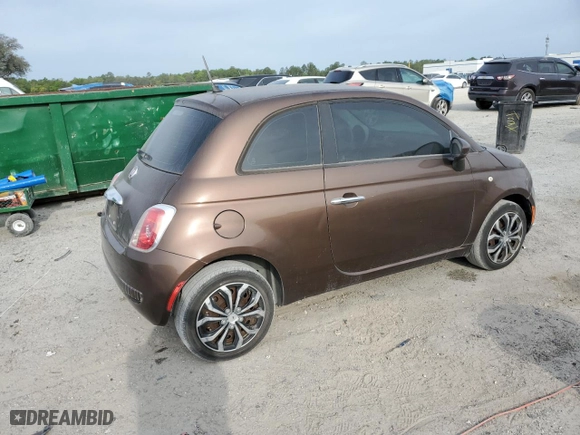 2012 FIAT 500 Pop with VIN 3C3CFFAR2CT384659, listed as a Copart auction lot 50970675 with 142,348 mi miles and Salvage Title. Bid and sale history available at carsss.com. Image 3.