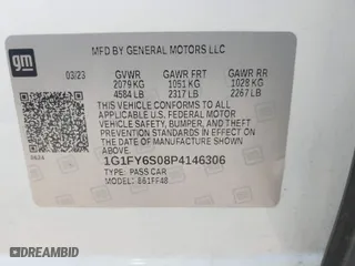 2023 Chevrolet Bolt EUV LT with VIN 1G1FY6S08P4146306, listed as a IAAI auction lot 41962347 with 84,047 mi miles. Bid and sale history available at carsss.com. Image 9.