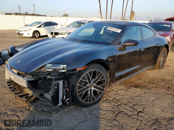 2024 Porsche Taycan with VIN WP0AA2Y10RSA10283, listed as a Copart auction lot 82637484 with 3,036 mi miles and Salvage title. Bid and sale history available at DreamBid. Image 1.