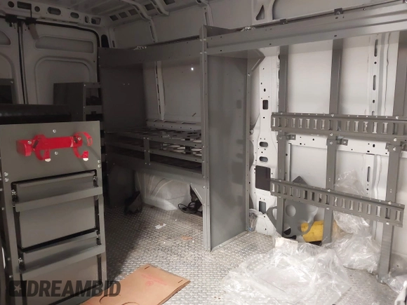 2022 Ram ProMaster Cargo with VIN 3C6MRVHG4NE114319, listed as a IAAI auction lot 41944344 with 21,896 mi miles and . Bid and sale history available at DreamBid. Image 8.