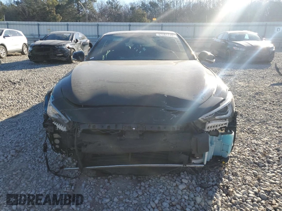 2021 Infiniti Q60 Red Sport 400 with VIN JN1FV7LK1MM530447, listed as a Copart auction lot 47281115 with 37,675 mi miles and Salvage title. Bid and sale history available at DreamBid. Image 5.