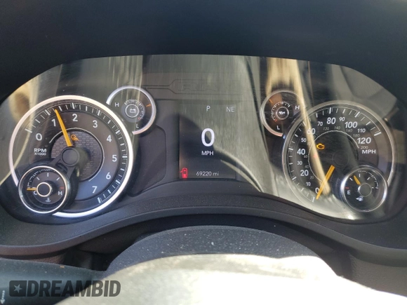 2020 Ram 1500 Big Horn with VIN 1C6RRFBG4LN343077, listed as a Copart auction lot 47113745 with 69,220 mi miles and Salvage Title. Bid and sale history available at carsss.com. Image 9.