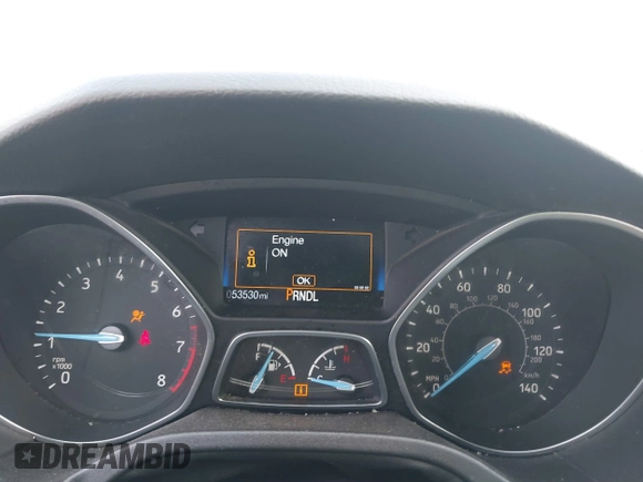 2015 Ford Focus SE with VIN 1FADP3F22FL384125, listed as a IAAI auction lot 40746333 with 53,530 mi miles. Bid and sale history available at carsss.com. Image 7.