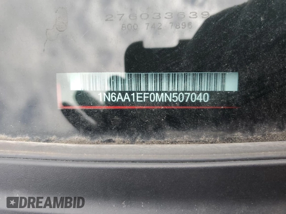 2021 Nissan Titan SV z VIN 1N6AA1EF0MN507040, wystawiony jako Copart lot #44913805 z przebiegiem 31 349 mil mil oraz Szkoda całkowita • Salvage title. Historia ofert i sprzedaży dostępna na DreamBid. Obrazek 12.