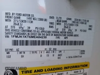 2021 Ford Expedition Max Limited with VIN 1FMJK1KT6MEA84230, listed as a Copart auction lot 42206045 with 75,696 mi miles and Salvage title. Bid and sale history available at DreamBid. Image 14.