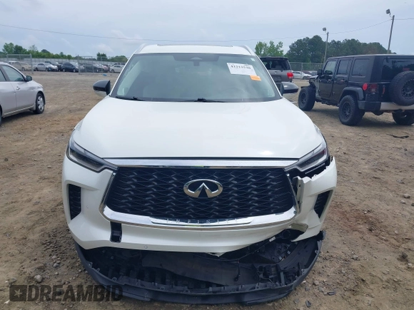 2023 Infiniti QX60 Luxe with VIN 5N1DL1FS7PC348051, listed as a IAAI auction lot 42212530 with 55,207 mi miles and . Bid and sale history available at DreamBid. Image 12.