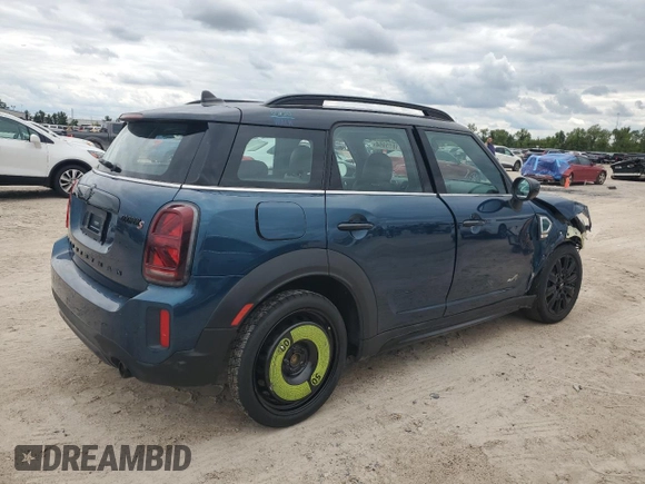 2022 MINI Countryman Cooper S with VIN WMZ83BR05N3N36893, listed as a Copart auction lot 71615954 with 37,695 mi miles and Salvage title. Bid and sale history available at DreamBid. Image 3.