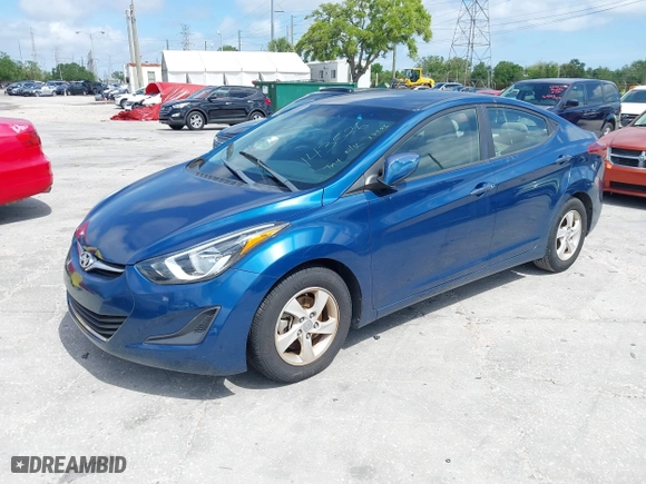 2014 Hyundai Elantra SE with VIN KMHDH4AE6EU143526, listed as a IAAI auction lot 41923395 with 85,149 mi miles. Bid and sale history available at carsss.com. Image 2.