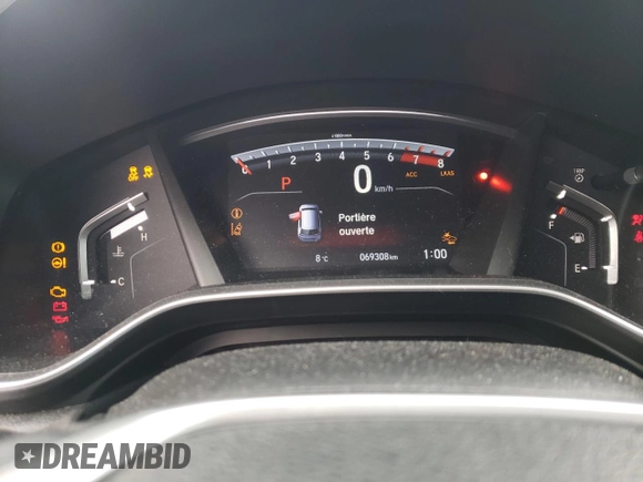 2019 Honda CR-V Touring with VIN 2HKRW2H99KH125251, listed as a Copart auction lot 47030195 with 69,308 mi miles and Salvage Title. Bid and sale history available at carsss.com. Image 9.