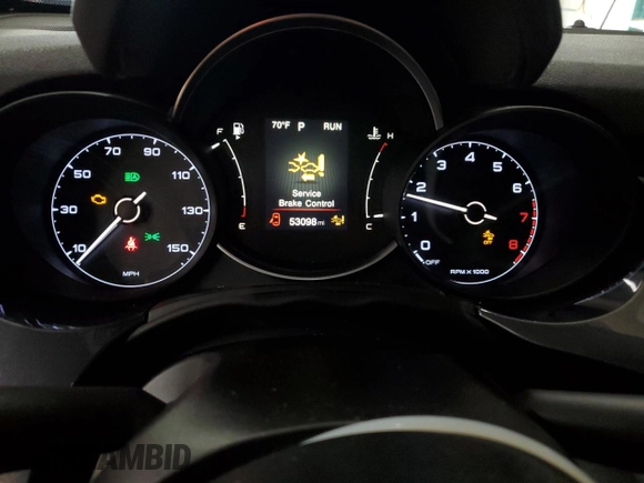 2021 FIAT 500X Trekking with VIN ZFBNF3B19MP944553, listed as a Copart auction lot 64754785 with 53,098 mi miles and Salvage title. Bid and sale history available at DreamBid. Image 9.