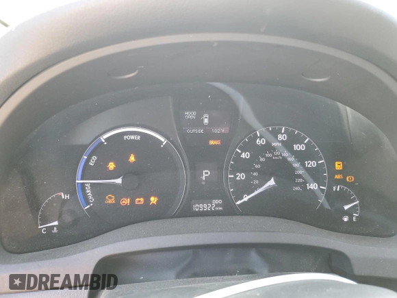 2013 Lexus RX 450h with VIN JTJBC1BA7D2437948, listed as a Copart auction lot 59039505 with 109,922 mi miles and Salvage title. Bid and sale history available at DreamBid. Image 9.