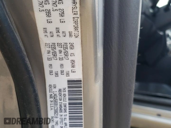 2001 Jeep Grand Cherokee Limited with VIN 1J4GW58S91C586210, listed as a Copart auction lot 58985344 with 151,912 mi miles and Salvage Title. Bid and sale history available at carsss.com. Image 13.