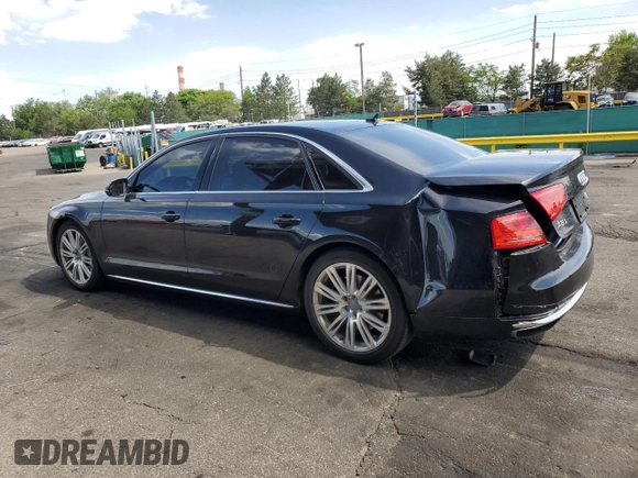 2014 Audi A8 4.0T с VIN WAUR2AFD7EN005348, выставлен на аукционе Copart как лот 58156975 с пробегом 102 754 миль миль и Списание • Salvage title. История ставок и продаж доступна на DreamBid. Изображение 2.