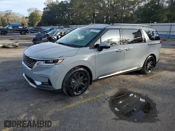 2023 Kia Carnival SX with VIN KNDNE5H36P6211360, listed as a Copart auction lot 88350205 with 52,145 mi miles and Salvage Title. Bid and sale history available at carsss.com. Image 1.