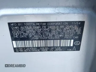 2015 Lexus IS 250 with VIN JTHBF1D20F5062355, listed as a IAAI auction lot 38318601 with 188,285 mi miles. Bid and sale history available at carsss.com. Image 9.