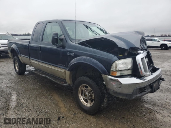 2000 Ford F-350 XL with VIN 1FTSX31F1YEB72688, listed as a Copart auction lot 44629215 with 262,552 mi miles and Salvage title. Bid and sale history available at DreamBid. Image 4.