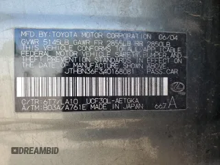 2004 Lexus LS 430 z VIN JTHBN36F340168081, wystawiony jako Copart lot #56130145 z przebiegiem 313 818 mil mil oraz Szkoda całkowita • Salvage title. Historia ofert i sprzedaży dostępna na DreamBid. Obrazek 12.