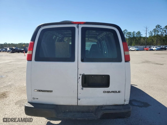 2006 Chevrolet Express Cargo Van with VIN 1GCFG15X661126688, listed as a Copart auction lot 47455665 with 293,269 mi miles and Salvage Title. Bid and sale history available at carsss.com. Image 6.