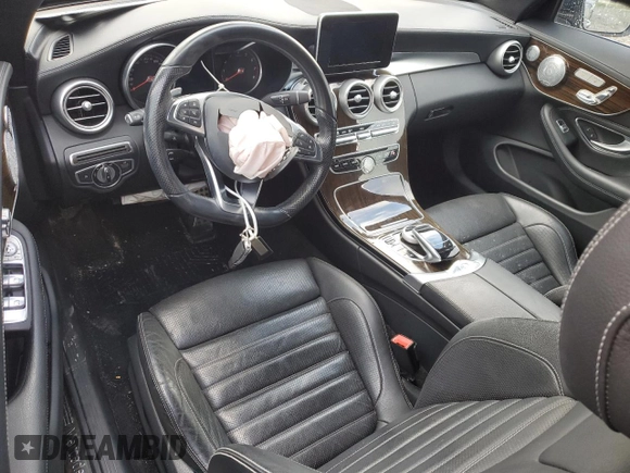 2017 Mercedes-Benz C 300 with VIN WDDWK4JB0HF498145, listed as a Copart auction lot 46093645 with 64,991 mi miles and Salvage Title. Bid and sale history available at DreamBid. Image 8.