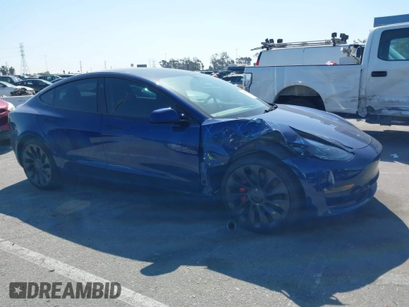 2022 Tesla Model 3 Performance with VIN 5YJ3E1EC5NF315764, listed as a IAAI auction lot 41760552 with 22,354 mi miles and . Bid and sale history available at carsss.com. Image 13.