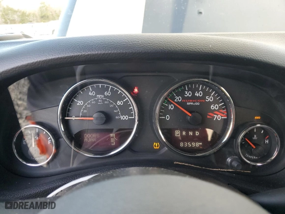 2018 Jeep Wrangler JK Unlimited Rubicon with VIN 1C4BJWFG7JL832917, listed as a Copart auction lot 88866165 with 83,598 mi miles and Salvage Title. Bid and sale history available at carsss.com. Image 9.