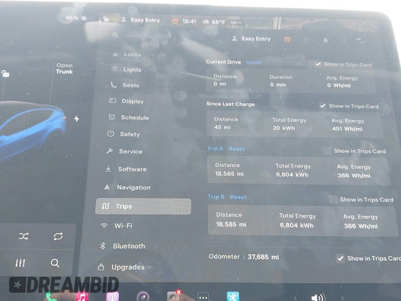 2021 Tesla Model Y Performance z VIN 5YJYGDEF8MF209819, wystawiony jako IAAI lot #41757009 z przebiegiem 37 685 mil mil oraz . Historia ofert i sprzedaży dostępna na DreamBid. Obrazek 7.
