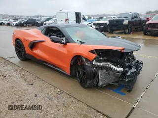 2021 Chevrolet Corvette 2LT with VIN 1G1YB3D45M5108742, listed as a Copart auction lot 83841584 with 0 mi miles and Salvage Title. Bid and sale history available at carsss.com. Image 4.