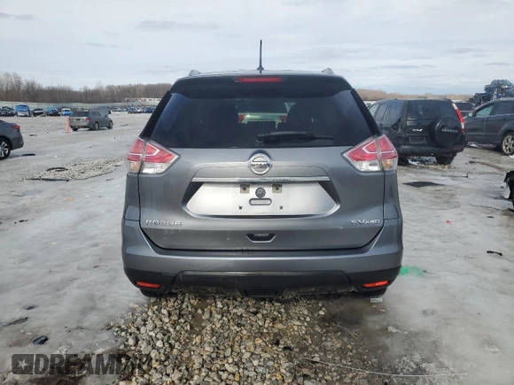 2016 Nissan Rogue SV with VIN KNMAT2MV3GP736395, listed as a Copart auction lot 87594365 with 119,101 mi miles and Clean Title. Bid and sale history available at carsss.com. Image 6.