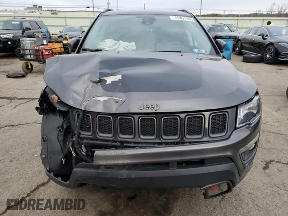 2021 Jeep Compass Trailhawk with VIN 3C4NJDDB1MT523820, listed as a Copart auction lot 45892595 with 81,406 mi miles and Salvage title. Bid and sale history available at DreamBid. Image 5.